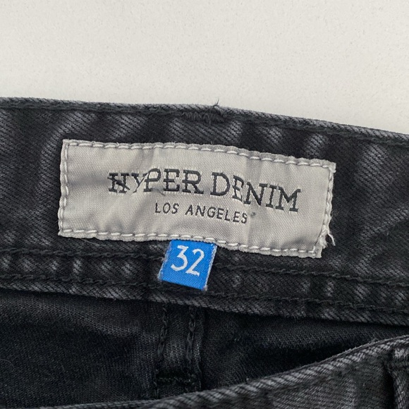 Hyper Denim Men’s black distressed jeans - size 32 - Picture 7 of 9